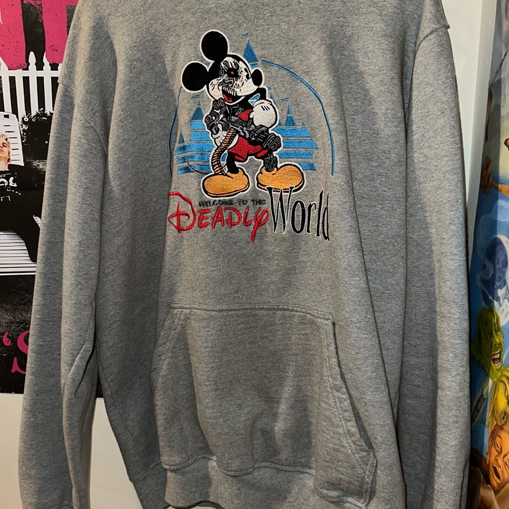 Gray Mickey mouse hoodie